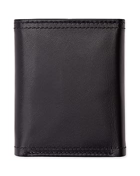 Dockers Men's Embossed Logo Capacity Trifold Wallet, Black